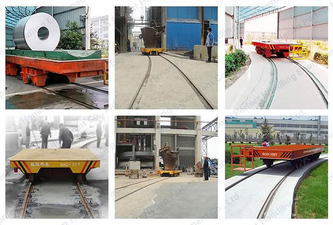 Material Rail Transfer Cart Towed Type Railroad Heavy Transporter Cross the Bay