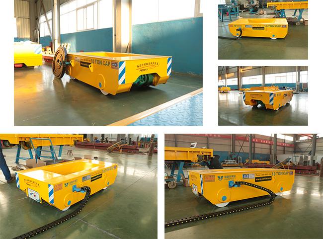 Steel Billet Coil Transfer Trolley Ladle Transporter Workshop Movable Rail Cart
