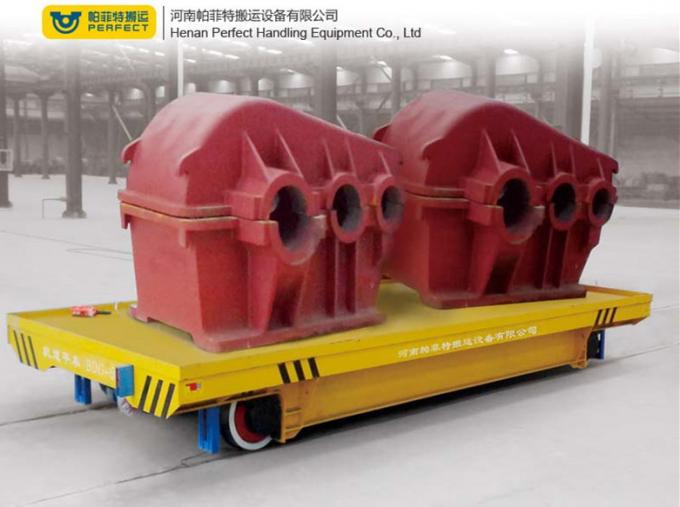 Steerable Heavy Load Ladle Transfer Car dengan Lifting Table untuk Penanganan Material Industri