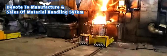 120 Ton Steel Rail Guided Vehicle Untuk Industri Baja Material Handling Equipment