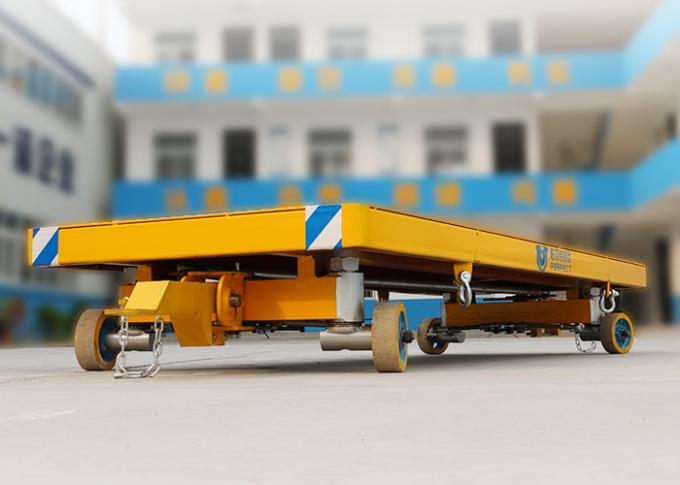 50t Steel Frame Material Flat Bed Platform Transfer Semi Cart dengan Non-power