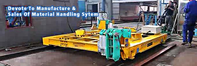 Kabel Reel Power Steel Rail Transfer Cart Abrasive Blast and Paint Fasilitas material handling equipment