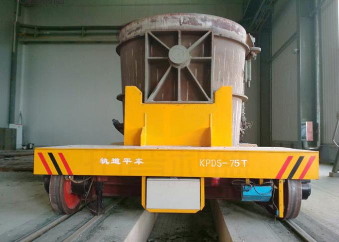 120 ton Steel Ladle Transfer Car Turntable 360 ​​derajat di Industri cocok untuk Penanganan Material Industri