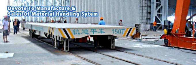Heavy Load Rail Transfer Cart Carbon Steel Listrik Bertenaga Baterai Railway Flat Vehicle