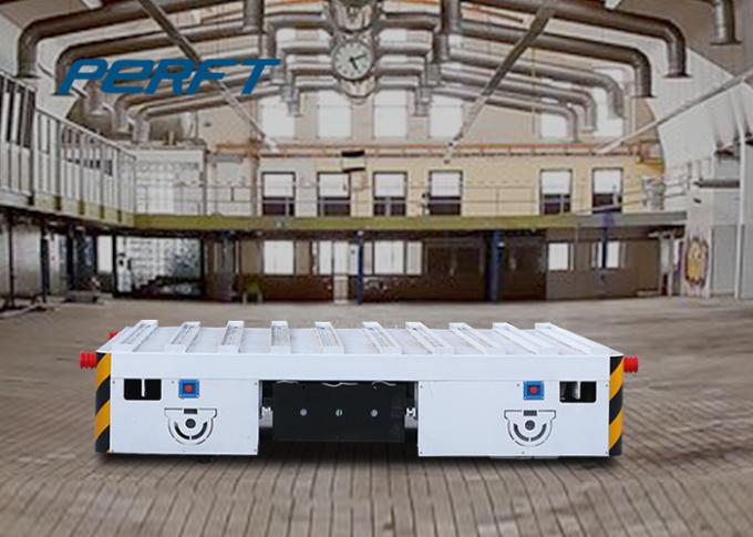 30T Bahan industri yang menangani baterai trackless transfer cart bermotor berkualitas tinggi untuk transporrtasi bahan baku bengkel