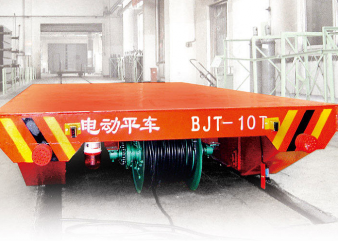 30T Kabel Drum Powered Rail Bahan Transfer Troli di Transportasi Bahan Pabrik
