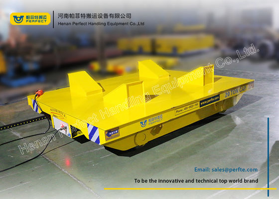 Explosion Proof Rail Guided Vehicle / Motorised Rail Trolley For Steel Mill