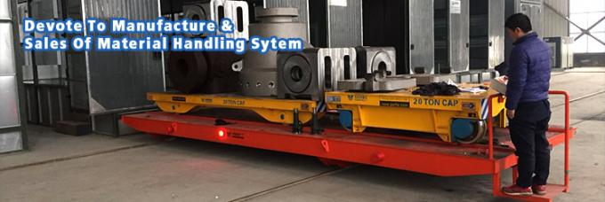 Double track docking Rail Transfer Cart untuk transportasi material gudang pabrik