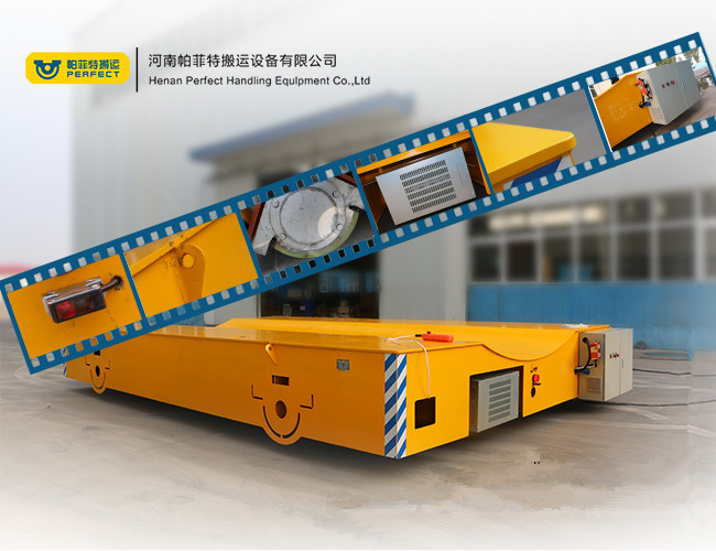 Automatic Battery Operated Rail Transfer Cart dengan Rail Guided Vehicle System