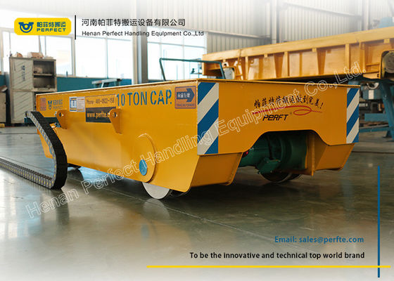 Railway Wagon Material Transfer Cart 2 Axle Trailing Cable Powered Source